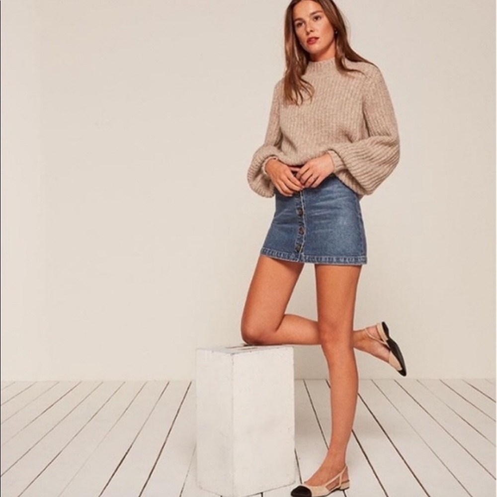 Worn Once Reformation Denim Mini Skirt